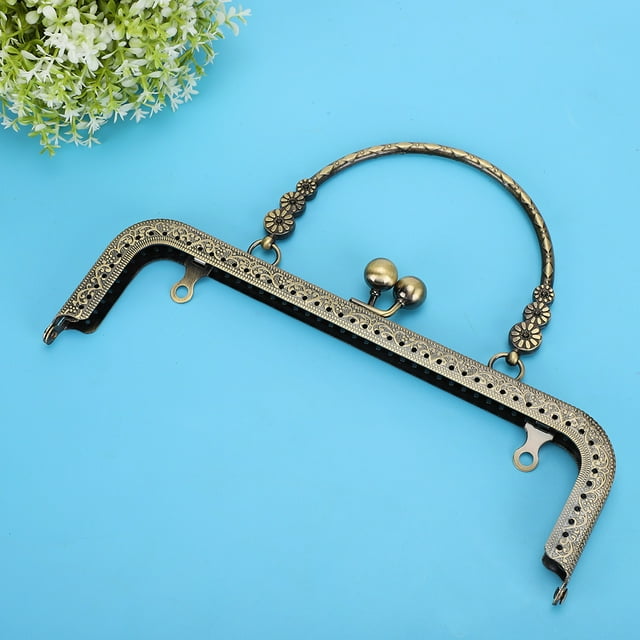 Metal Frame Kiss Clasp Lock, 20.5cm Purse Frames for Bags, for Purse Making,Bag Making DIY Purse Frame DIY Craft