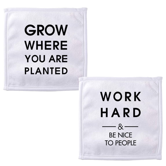 WIRESTER 2 Pack Living Fashions Kitchen Towels for Bath Kitchen Hand Towel, Drying Dishes Kitchen Wash Clothes and Dish Towels- Grow Where You Are Planted Work Hard And Be Nice To People