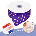 thumbnail image 3 of Grosgrain Ribbons 50 Yards 1-1/2 Inch Deep Purple Gold Dots Ribbon for Crafts Gift Wrapping Wedding, 3 of 7