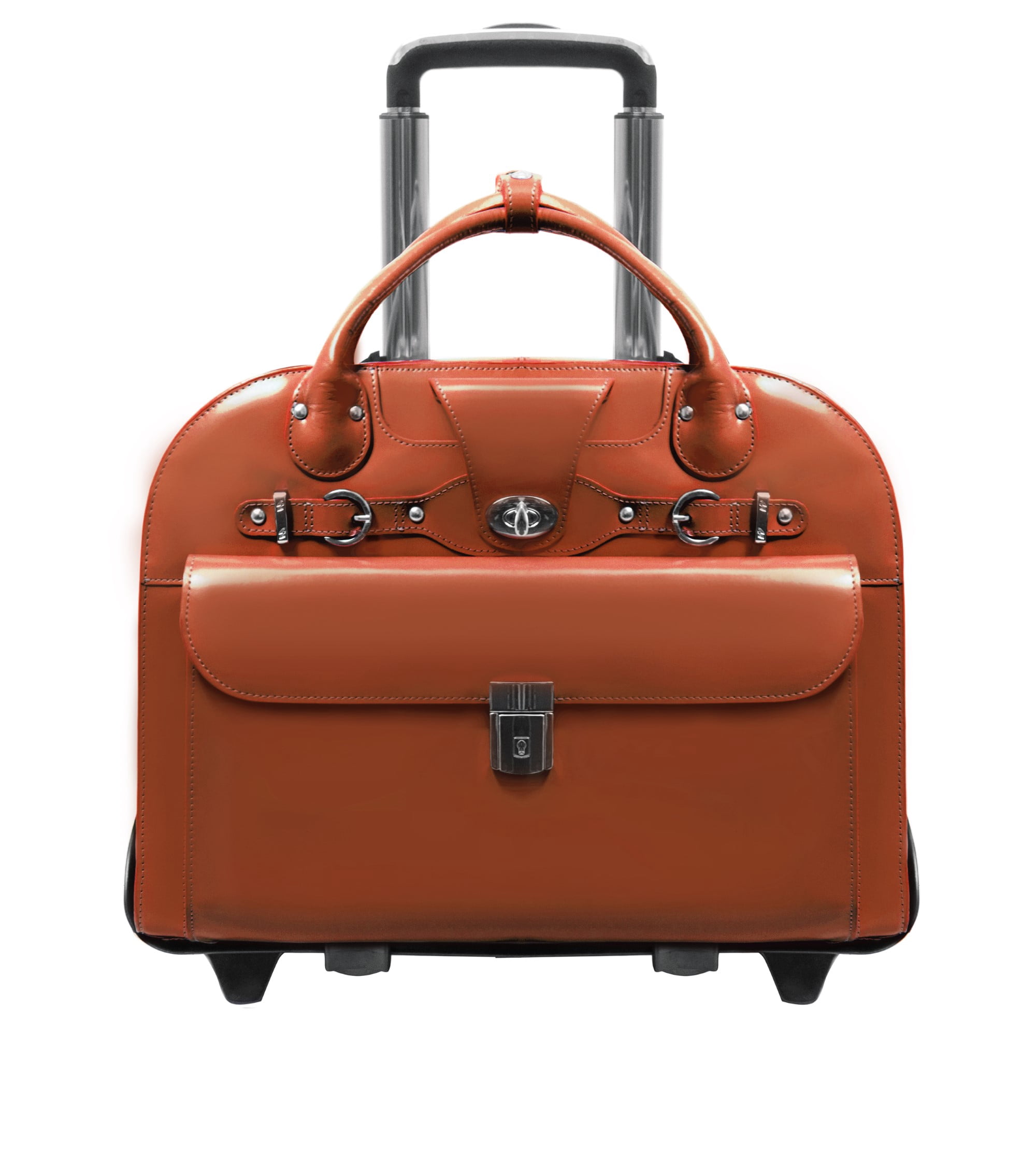 ROSEVILLE | 15” Leather Detachable-Wheeled Laptop Case
