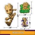 thumbnail image 3 of Marvel Guardians of The Galaxy Groot Decals - Set of 3 Vinyl Stickers for Laptop Computer Car Skateboard - Marvel Stickers for Kids and Adults, 3 of 7