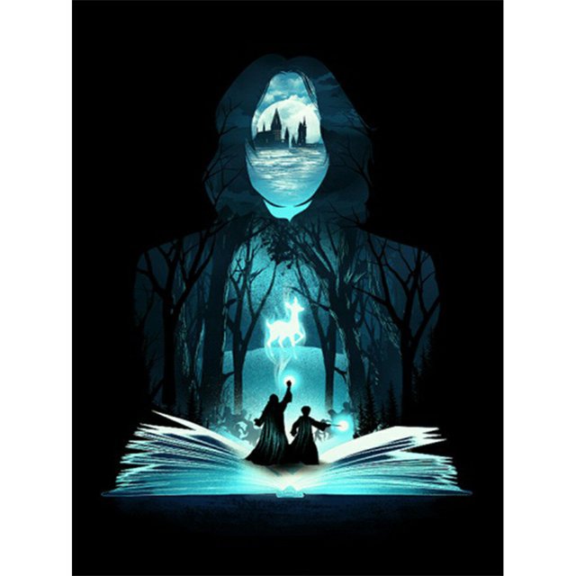 Taladro de pintura de diamante Harry Potter Magic Series Kits Ronda completa 50x60cm (V2467) Hugtrwg Para estrenar