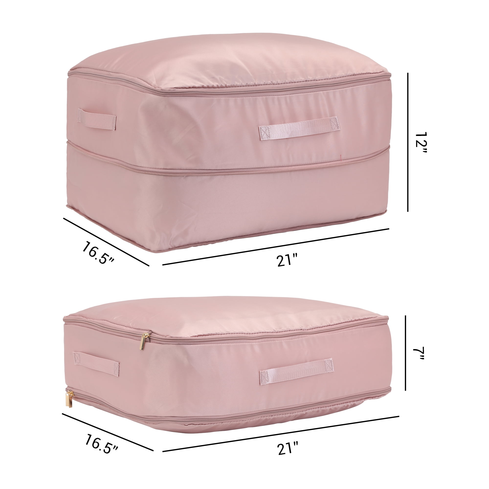 Unique Bargains 1 Pack Clothes Storage Bags Moving Bags Pink 21*16.5*12in