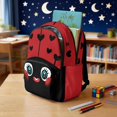 thumbnail image 3 of Bulopur Cartoon Ladybug Print Kids Backpack Set 4 Pcs Durable Waterproof Kids School Bag with Lunch Box, Pencil Case and Water Bottle Cover for Toddler Girls, 3 of 7