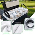 thumbnail image 5 of Golf Cart Seat Covers for 2 Seater, Blue Brown Spring Floral Soft Microfiber Cart Seat Towel Blanket, Summer Botanical Art Absorbent Breathable Non Slip Bench Seats Protector for Golf Course 51"x31", 5 of 9