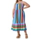 thumbnail image 4 of Vestido de verano maxi de tirantes ajustables para mujer de tallas grandes Agnes Orinda, con rayas, 3X, verde y rojo, 4 of 5