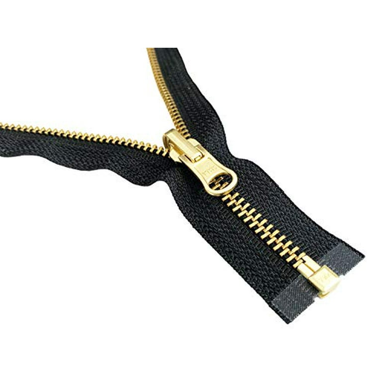 #5 Metal, Black, 36 YKK Separating Jacket Zipper with Solid Nickel Teeth, #6SN-36-BLK