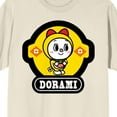 thumbnail image 2 of Doraemon Dorami Standing Pose on Yellow circlular frame Dorami Logo on natural Short Sleeve Adult T-Shirt-Small, 2 of 3