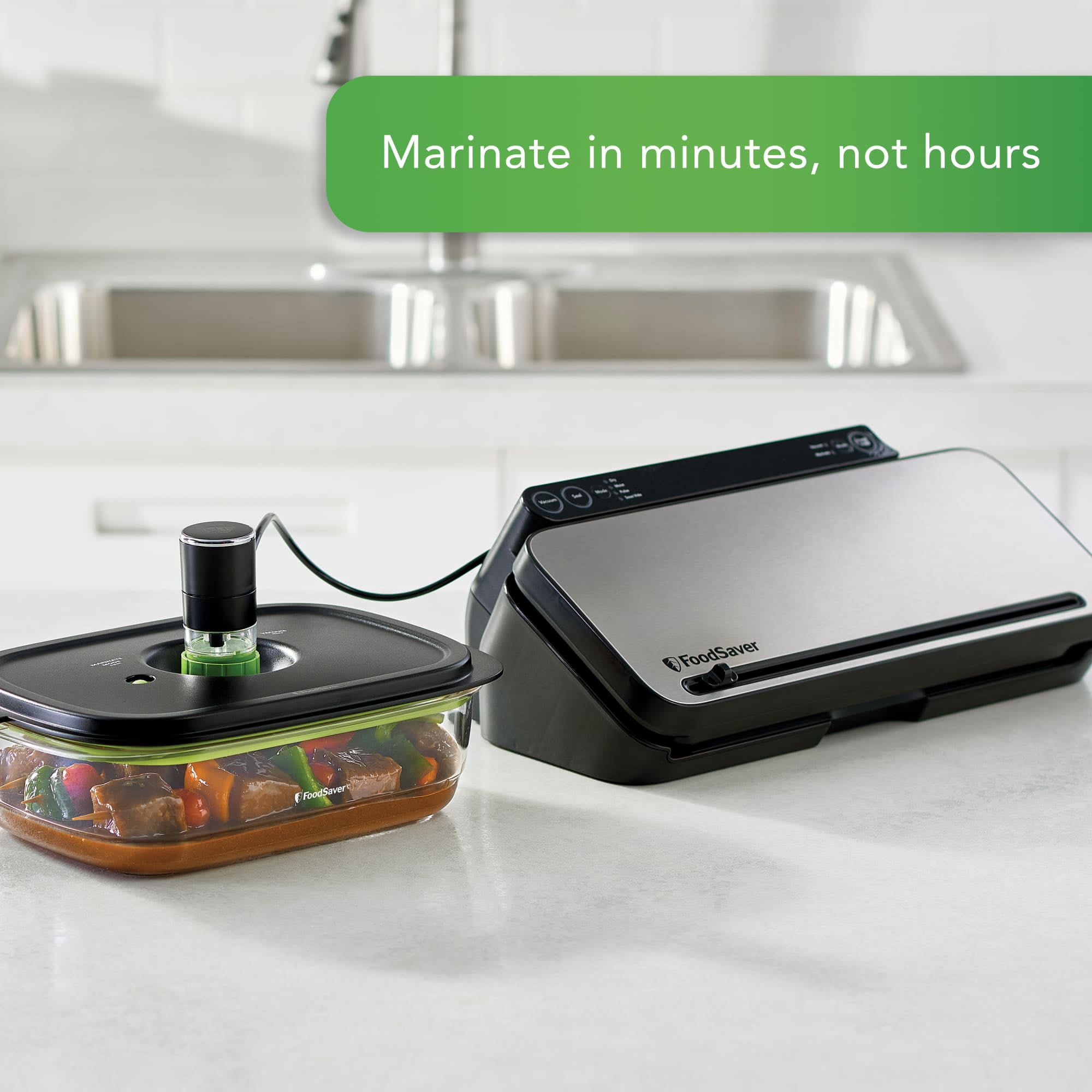 FoodSaver 10 Cup Preserve & Marinate Vacuum Sealer Container for FoodSaver Handheld Vacuum Sealers, BPA-Free Vacuum Sealable Container for Airtight Food Storage & Marinating