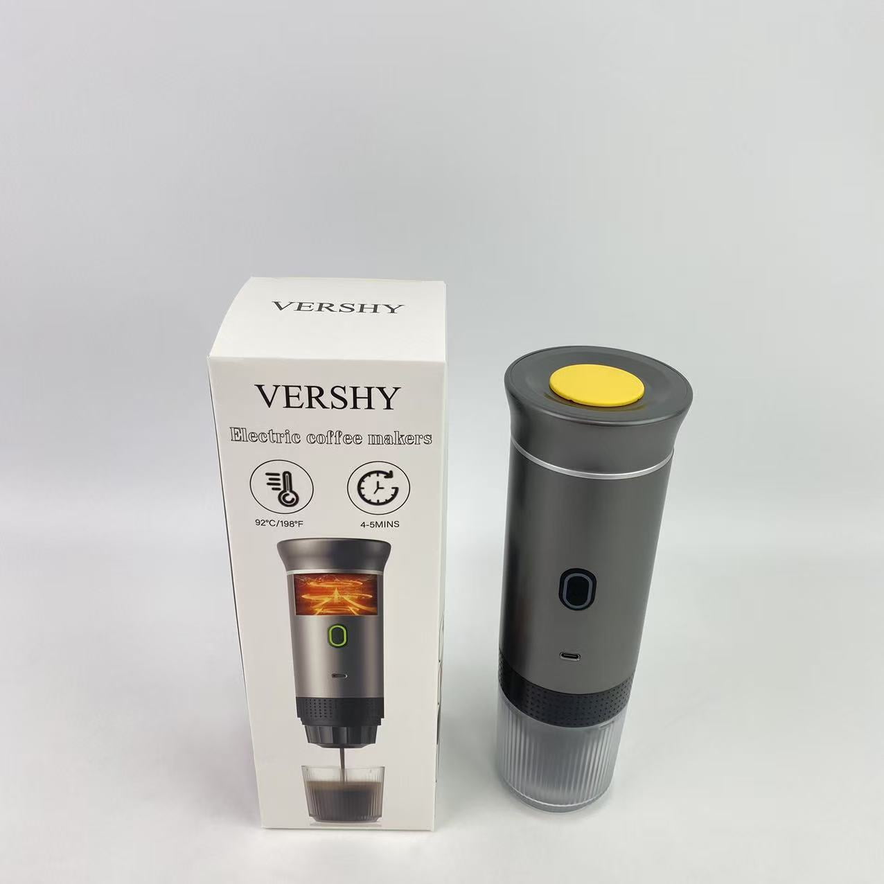 VERSHY Electric coffee makers, Portable Coffee Maker Espresso Machine, Travel Espresso Maker, Cafetera Portatil Expreso with Small Tea Cup, Compatible with Ground Coffee & NS Capsule