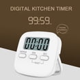 thumbnail image 3 of Timer, Portable Digital Kitchen Timer Magnetic Cooking Countdown Alarm with LCD Screen Stand for Study Sports Cooking Gaming Office, 3 of 8