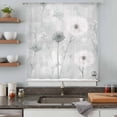 thumbnail image 5 of White Green Dandelion Sheer Curtains 63 Inches Long, Grey Floral Leaves Light Filering Curtains, Breathable Simi Curtain Privacy Drapes for Living Room Bedroom Lightweight Window Treatment, 5 of 9