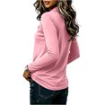 thumbnail image 6 of Trgacdwlo Womens Polo Shirts V Neck Collared Long Shirts for Women Basic Summer Loose Business Casual Tops for Women Pink M, 6 of 8