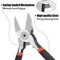 thumbnail image 3 of 2 Pcs Zip Ties Cutters Electrical Wire Cutter Precision Side Heavy Duty Flush Pliers with Longer Flush Edge Spring loaded for Crafting Cables Wires Zip Ties (5 Inch), 3 of 7