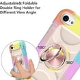 thumbnail image 6 of Dteck Case for iPhone SE3/SE2/8/7/6S/6 4.7", Heavy-Duty Military Grade Rugged Case with Ring Stand & 3 Pack Screen Protectors for iPhone SE 2022 / SE 2022 / iPhone 8 / iPhone 7,Rainbow Rosegold, 6 of 6