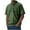 Army Green#, variant on Mens Denim T-Shirts Vintage Half-Button Lapel Short Sleeve Shirts Summer Tops Solid Color Light Weight Pullover Tees with Pocket