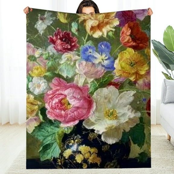 FCXZI Flowers Durable Soft Flannel Blanket for All Seasons 30*40in