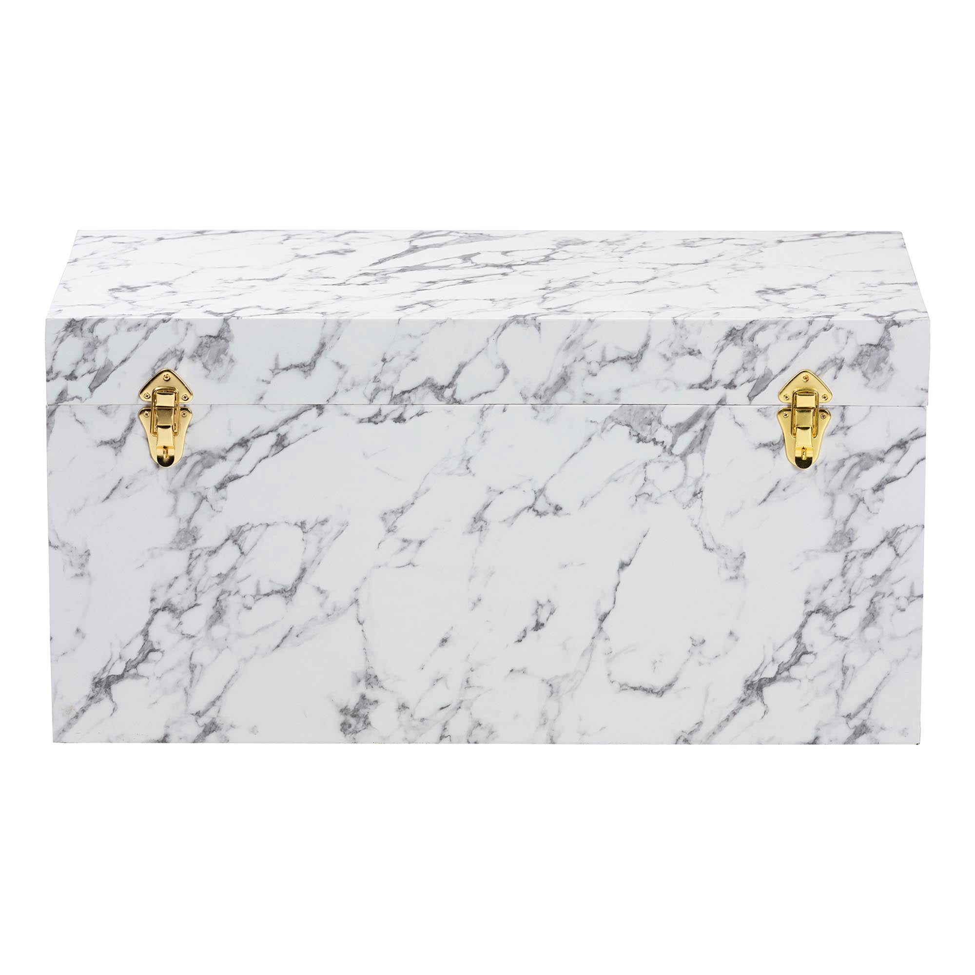 Baxton Studio Brenta Modern Storage Trunk, Marble White