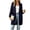 Blue, variant on Women Open‑Front Cable Knit Cardigan, Long Sleeve Duster Sweater Coat with Side Pockets, Ribbed Cuffs Hem Relaxed Fit Casual Layering Outwear for Fall Winter Navy,Free Size