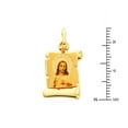 thumbnail image 3 of Wellingsale 14K Yellow Gold Polished Religious Jesus Enamel Picture Charm Pendant, 3 of 5