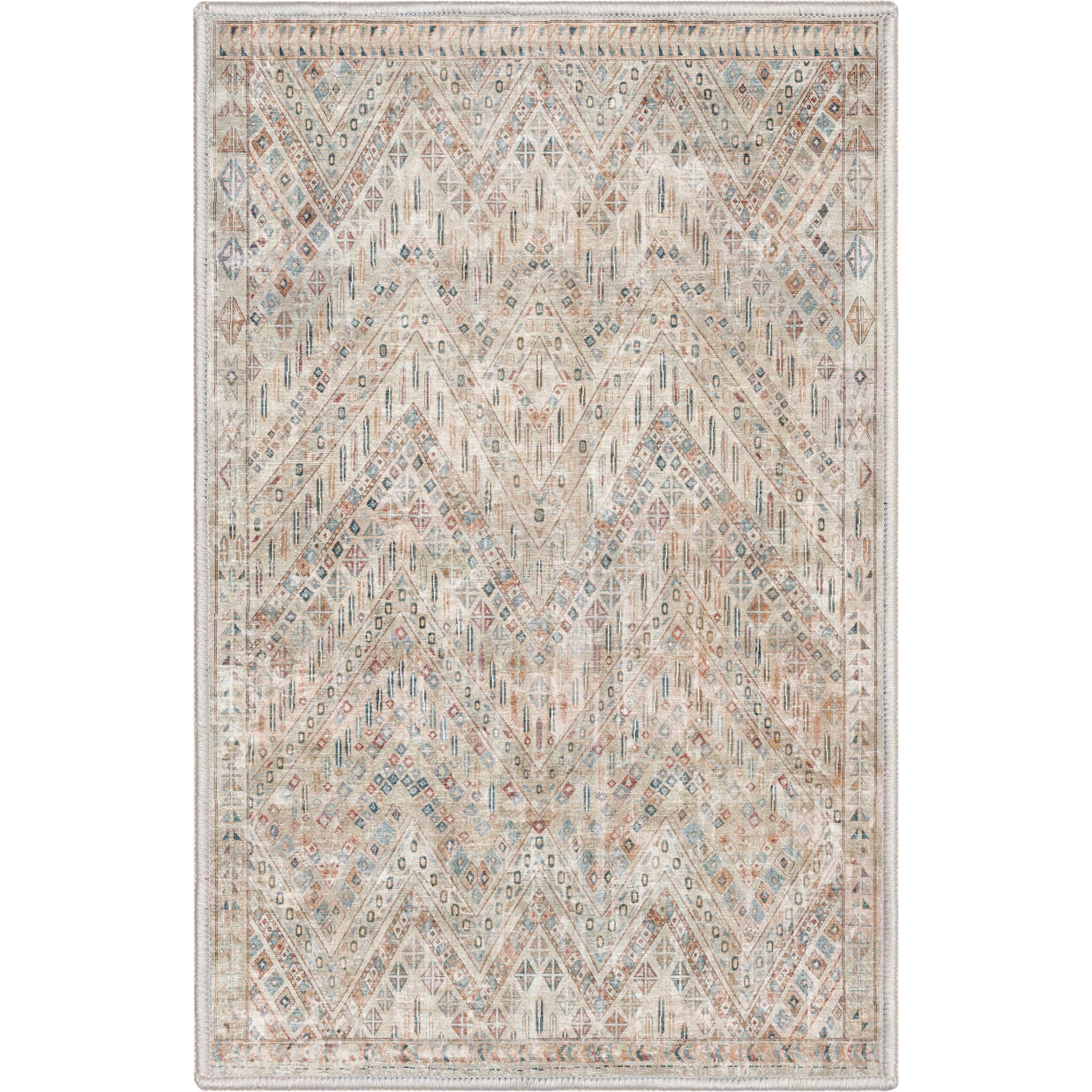 Well Woven Asha Anya Vintage Oriental Ivory Flat-Weave 2' x 3' Area Rug