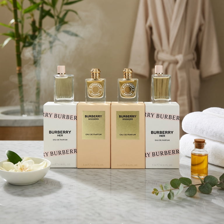 Burberry Mini Perfume Gift Set for Women, 4-Piece, 0.16oz Each