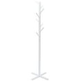 Clothing Rack, Modern White/Coffee Wooden Coat Rack Free Standing Tree