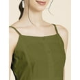 thumbnail image 5 of Moomaya Womens Solid Strap Shoulders Dress, Round Neck A-Line Dress, 5 of 7