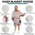 thumbnail image 5 of Chihuahua and Flower Florals Wearable Oversized Blanket,Wearable Blanket Hoodie for Adults,Cozy Hooded Blankets with Super Pockets,Super Warm Fuzzy Pullover for Women & Men, 5 of 6