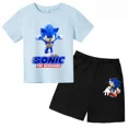 thumbnail image 5 of Conjunto de 2 camisetas y pantalones cortos para niños, Sonic Game, para niños y niñas, de verano, de manga corta, informales, para niños y bebés, 5 of 5