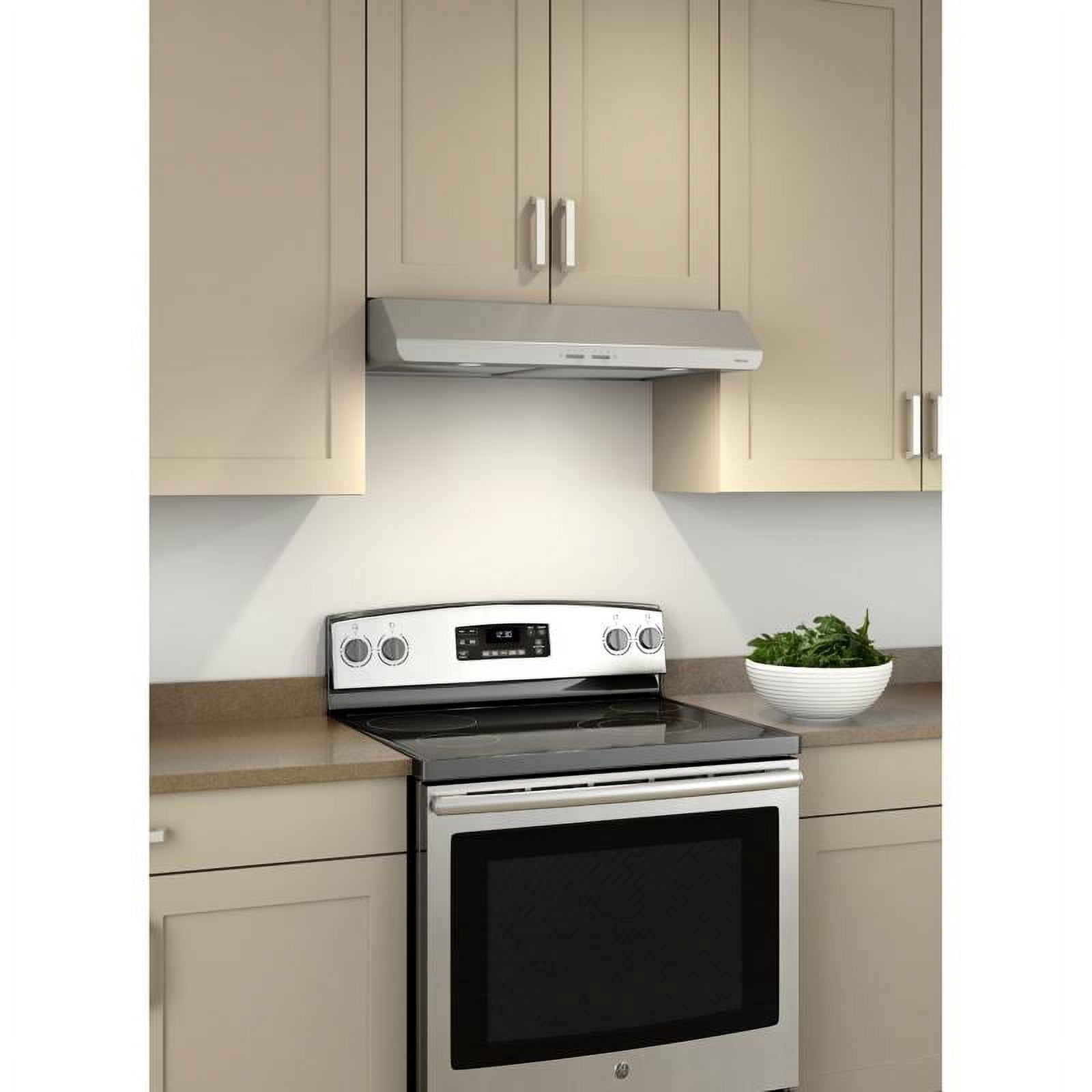 Broan Sahale 30-Inch Convertible Under-Cabinet Range Hood, 250 CFM, Stainless Steel