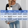 thumbnail image 3 of Htigea Women's Crew Neck Sweaters Color Block Long Sleeve Knitted Pullover Casual Cozy Jumper Tops Loose Fit Sweater Gray S, 3 of 9