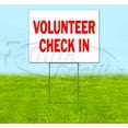 thumbnail image 1 of Volunteer Check In (18" x 24") Yard Sign, Includes Metal Step Stake, 1 of 6