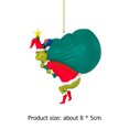 thumbnail image 1 of Colgante de decoración de muñeco de duende verde navideño colgante de dibujos animados para regalo de vacaciones (D) Ehuebsd libre de BPA, 1 of 8