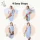 thumbnail image 3 of Paquete de 3 sacos de dormir orgánicos para bebé, saco para recién nacido, pañales ergonómicos para bebés de 0 a 3 meses, sacos de dormir para recién nacidos, saco de dormir para bebé, manta para bebé, 3 of 9