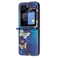 thumbnail image 2 of TECH CIRCLE Cute Cartoon Case for Galaxy Z Flip 5 2023 (6.7 Inch) - Premium PU Leather Hard Plastic Sturdy Case Slim Fit Thin Lightweight Protective Cover Shell, Blue Butterfly, 2 of 7