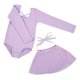 thumbnail image 4 of Conjunto de falda de tul y leotardo con volantes para niñas pequeñas: vestido de baile de manga larga para gimnasia, 4 of 6