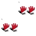 thumbnail image 4 of Eigraketly 1 par de guantes de ciclismo de verano a prueba de golpes con almohadilla gruesa, guantes de ciclismo de medio dedo para deporte, Rojo L 2piezas, 4 of 6