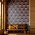 thumbnail image 2 of S4Sassy Oriental Floral Vine Wallpaper - Blue Asian Style Wall Covering, 25" x 120" Self-Adhesive Textured Vinyl Walls Paper, Decorative Wall Wrap, Easy DIY Walls Covering For Bedroom, Living Room, 2 of 9