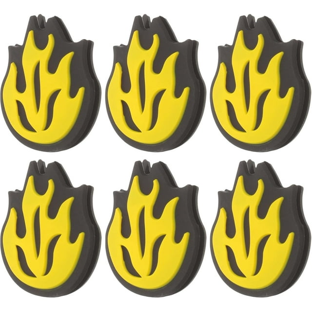 Yazoeia 6pcs Tennis Racket Vibration Dampener Racket String Shock Absorber Fire Shaped Silicone Racquet Shock Absorbers CJC912-133738