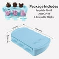 thumbnail image 3 of Silicone Cute Cartoon Animal Bunny Bear Reusable Cake Cheese Set With Lid And Sticks Easy Release Stacking Cubes Small Ice Container for Freezer The Ice Seashell Bowl Silicone Ice Cubes Reusable Stick, 3 of 4