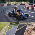 thumbnail image 5 of VIBESPARK Drift Go Kart, 24V 10AH Electric Go Kart for Kids Ages 6-14, 360° Drift Mode, Ride On Car with Backrest & Adjustable Seat, 300W Dual Motors, Max Speed 7.5mph/h, Blue, 5 of 9