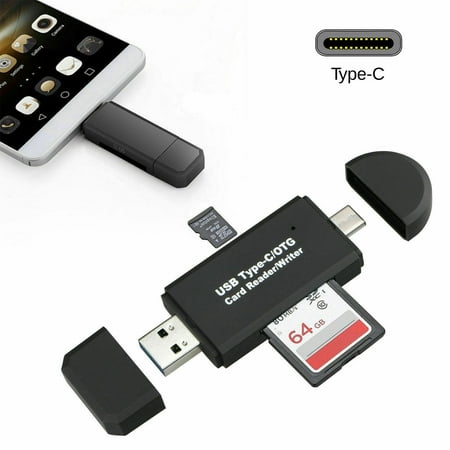 SD Card Reader,USB Type C Micro USB SD Card Reader USB 2.0 Adapter Memory Card Reader for MMC, SDXC,SDHC,SD,RS-MMC, Micro SD, Micro SDXC,Micro SDHC Card for Android Smartphone, MacBook and PC Laptop