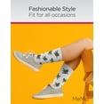 thumbnail image 5 of MeMoi Pinecones Bamboo Blend Novelty Crew Socks - Womens - Female, 9-11, Winter White, 5 of 7