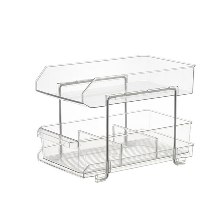 4 Pack Stackable Makeup Organizer Storage Drawers, Acrylic Bathroom  Organizers，Clear Plastic Storage Bins For Vanity, Undersink, Kitchen  Cabinets, Pantry, Home Organization and Storage