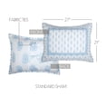 thumbnail image 4 of VHC Brands Avani Blue Boho Farmhouse Bedroom Decor, Standard Sham 21x28, 4 of 5