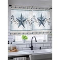 thumbnail image 5 of Sheer Curtains 54 Inch Length, Country Star Blue Semi Sheer Curtains Light Filtering Window Treatment, Farmhouse Vintage Branches Wooden Privacy Voile Drapes for Living Room Bedroom 52x54 Inch, 5 of 7