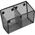 thumbnail image 5 of Portalápices magnético, cesta para bolígrafos de malla de acero inoxidable con 2 compartimentos, organizador de almacenamiento de utensilios de escritura de Metal, 5 of 5