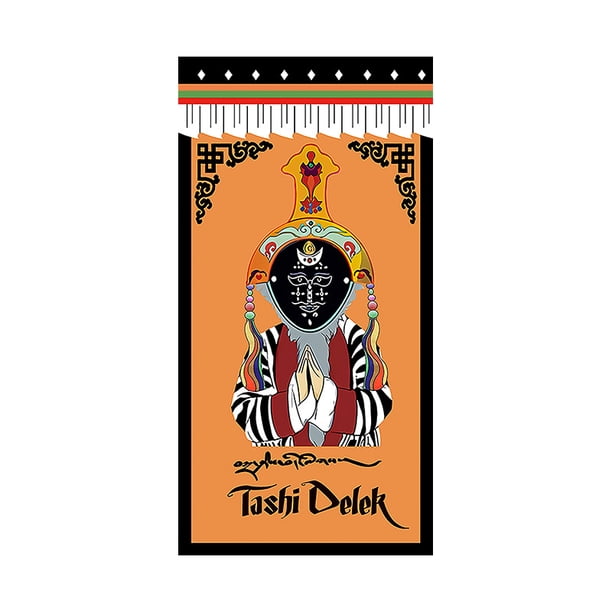 Tapestry, figura de peregrino tibetano para pared, 200 x 100 cm, microtela