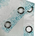 thumbnail image 4 of Ambesonne Abstract Grommet Curtain, Floral Classic Design, 50" x 108", Teal Turquoise White, 4 of 6